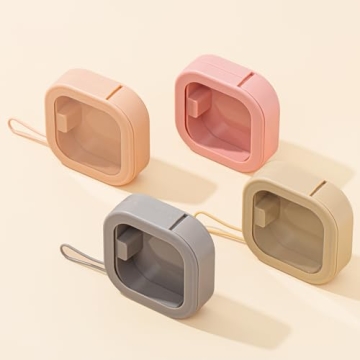 Kathfly 4 Pcs Multicolor Hair Tie Organizer Portable Hair Accessory Storage Containers Stackable Hair Tie Bobby Pin Holder Home Cotton Swab Dispenser Hair Accessories Jewelry Organizer Box