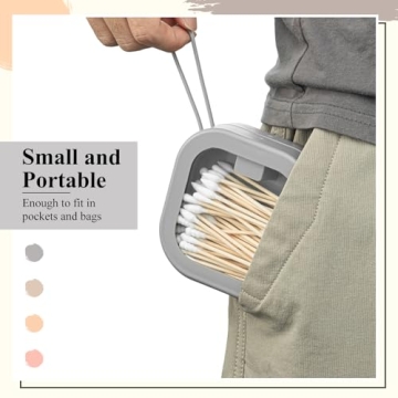 Kathfly 4 Pcs Multicolor Hair Tie Organizer Portable Hair Accessory Storage Containers Stackable Hair Tie Bobby Pin Holder Home Cotton Swab Dispenser Hair Accessories Jewelry Organizer Box