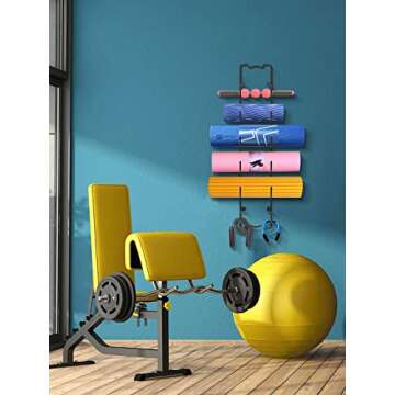 Elbourn Towel Rack Wall Mounted Metal Wine Rack Washcloths Bathrobe Storage Shelf Organizer Hand Towels Holder for Bathroom Cloakroom - Black