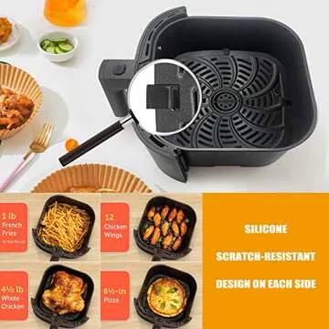 Non-Stick Air Fryer Grill Pan for Chefman TurboTouch 8 QT