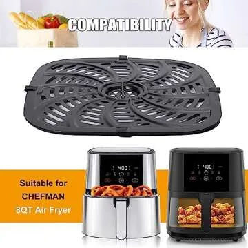 Non-Stick Air Fryer Grill Pan for Chefman TurboTouch 8 QT