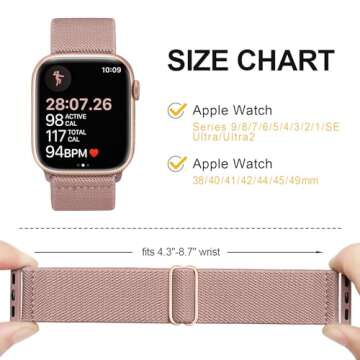 Stretchy Nylon Solo Loop Bands for Apple Watch - 6-Pack