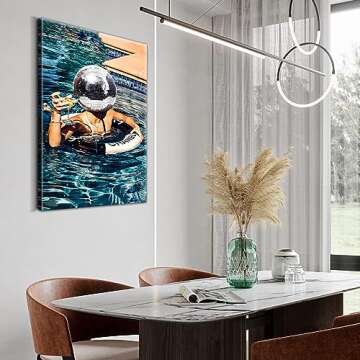 Trendy Disco Canvas Wall Art for Funky Home Decor