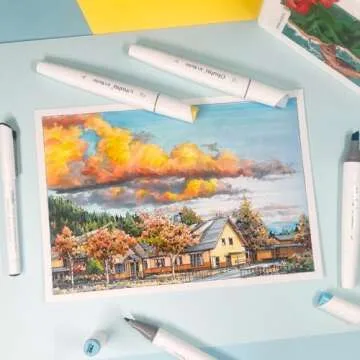 Ohuhu 60 Color Alcohol Markers Dual Tips for Artists