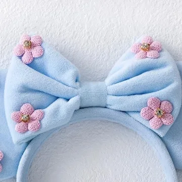 KARETT Sky Blue Mouse Ears for Women and Girls, Trendy and Comfortable