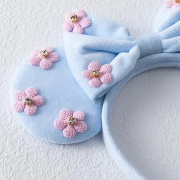 KARETT Sky Blue Mouse Ears for Women and Girls, Trendy and Comfortable