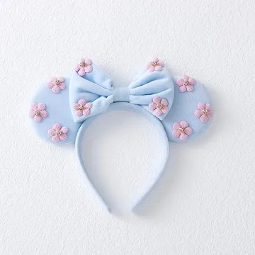 KARETT Sky Blue Mouse Ears for Women and Girls, Trendy and Comfortable