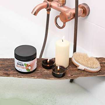 Premium Nature Organic Shea Butter - Pure & Raw Virgin Unrefined Body Butter - Dry Skin Care, Scar & Stretch Mark Cream, 16 oz