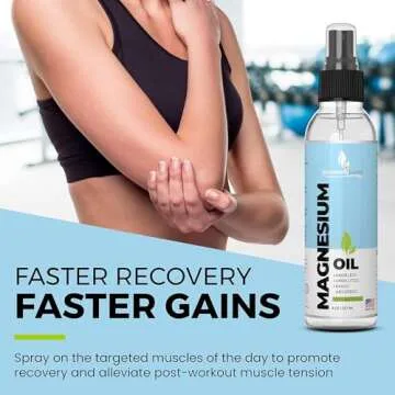 Pure Magnesium Oil Spray 8oz - Topical Magnesium Spray for Sleep Extra Strength - Less Sting - Less Itch - 100% Natural and Organic Oil - Made in USA