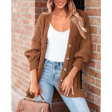 BTFBM Women's Button Down Cardigan for Cozy Style