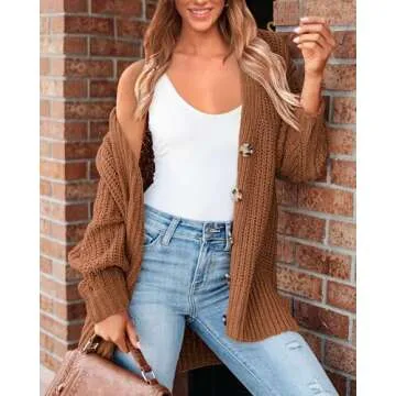 BTFBM Women's Button Down Cardigan for Cozy Style