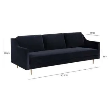 Milan Velvet Upholstered Living Room Sofa by TOV Furniture