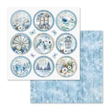 Stamperia Double Face Blue Land Craft Paper Block 10 Sheets