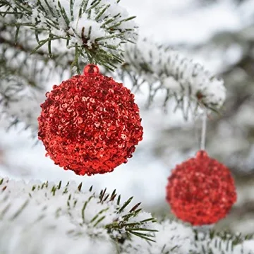 ZHANYIGY Red Shatterproof Christmas Ball Ornaments Set