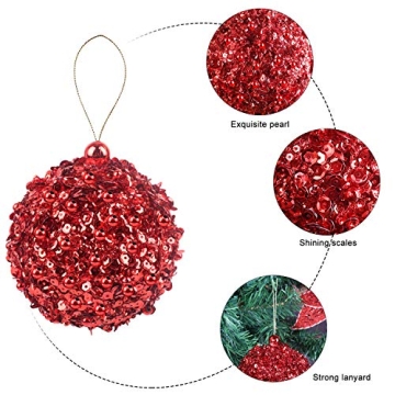 ZHANYIGY Red Shatterproof Christmas Ball Ornaments Set