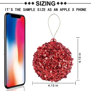 ZHANYIGY Red Shatterproof Christmas Ball Ornaments Set