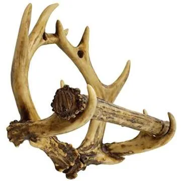 Rustic Deer Antler Wall Mounted Toilet Paper Holder - Bathroom Decor