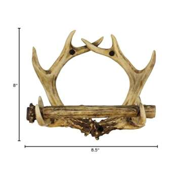 Rustic Deer Antler Wall Mounted Toilet Paper Holder - Bathroom Decor