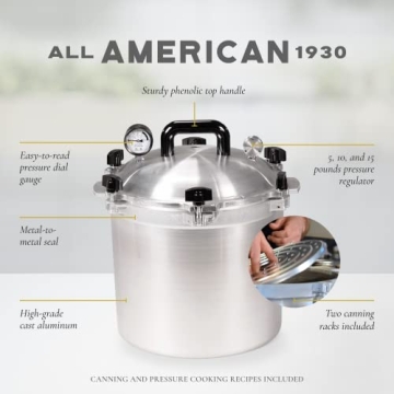 All American 1930 Pressure Cooker - Ideal for Canning & Cooking