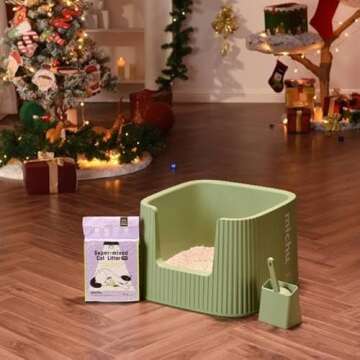 Michu XXL Sage Deluxe Cat Litter Box - Spacious Design