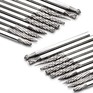 YUFUTOL 20pc Solid Carbide Burr Set for Crafts