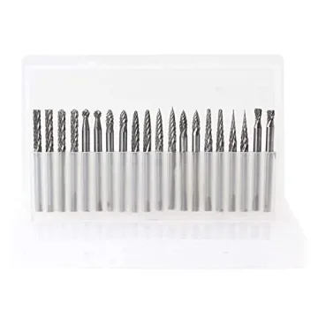 YUFUTOL 20pc Solid Carbide Burr Set for Crafts