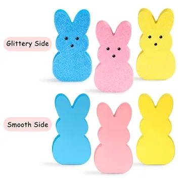 Glittery Wooden Rabbits for Vibrant Easter Decor