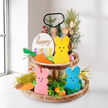Glittery Wooden Rabbits for Vibrant Easter Decor