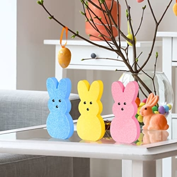 Glittery Wooden Rabbits for Vibrant Easter Decor
