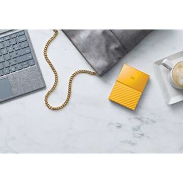 WD 1TB Yellow My Passport Portable External Hard Drive - USB 3.0 - WDBYNN0010BYL-WESN