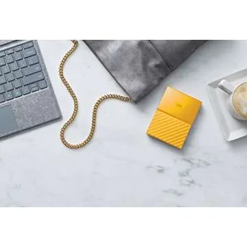 WD 1TB Yellow My Passport Portable External Hard Drive - USB 3.0 - WDBYNN0010BYL-WESN