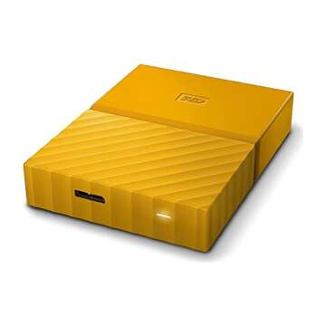 WD 1TB Yellow My Passport Portable External Hard Drive - USB 3.0 - WDBYNN0010BYL-WESN