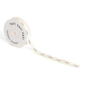 Sisterly Market Custom Herringbone Ribbon 5/8-''x10 Yards