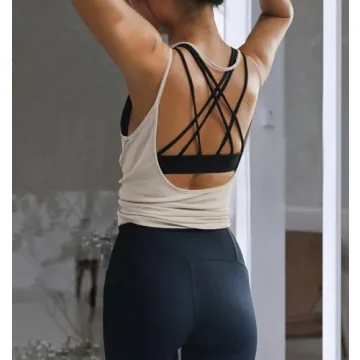 OYANUS Womens Summer Open Back Sports Tank Top