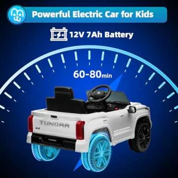 MINIATURE MOTORS Licensed Toyota Tundra Kids Electric Ride on Car 12V 7Ah Battery Electric Truck Tru...