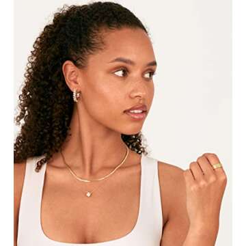 PAVOI 14K Yellow Gold Plated 925 Sterling Silver Post Cubic Zirconia Leaf Hoop Earrings | Gold Hoop Earrings for Women