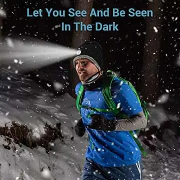 HIGHEVER LED Beanie Hat with Light for Winter Adventures