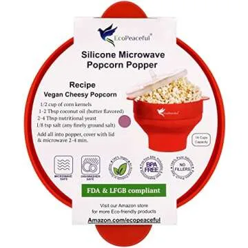 EcoPeaceful Silicone Microwave Popcorn Maker - Eco-Friendly