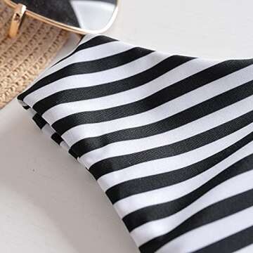 Women's Cut Out Tie Knot Front Scoop High Neck Tank Crop Top Bikini Swimsuit Top Only