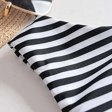 Women's Cut Out Tie Knot Front Scoop High Neck Tank Crop Top Bikini Swimsuit Top Only