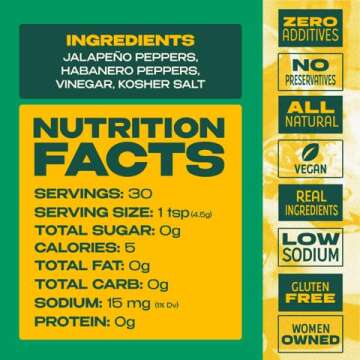 PISQUEYA Hot Sauce - Gourmet Medium Buzz Hot Sauce with Jalapeño Peppers - Plant Based, No Sugar, Gluten Free, Low Sodium - You Can Really Taste the Peppers - 5 oz.