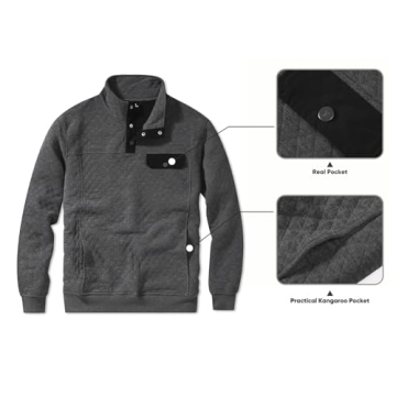 Men's Quilted Sweatshirt - Stylish & Comfortable Fall Wear
