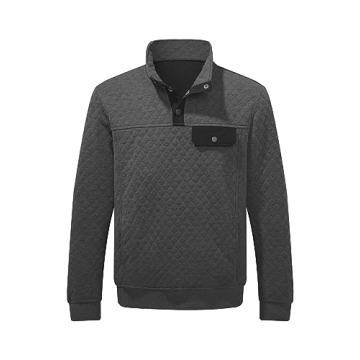 Men's Quilted Sweatshirt - Stylish & Comfortable Fall Wear
