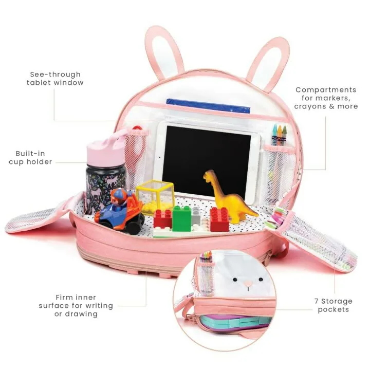 Toddler Travel Activity Tray & Backpack - Bunny