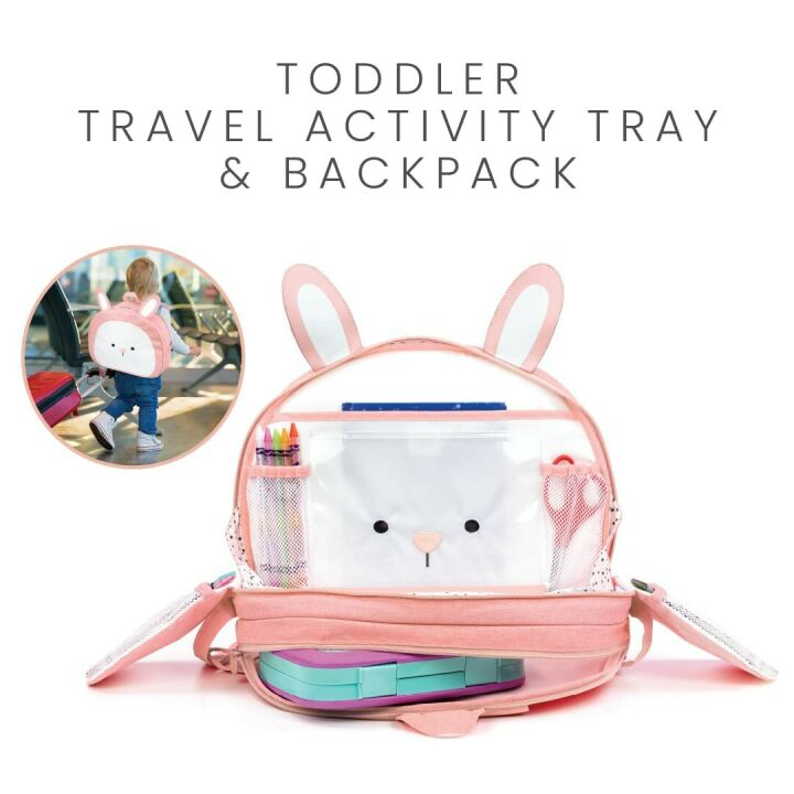 Toddler Travel Activity Tray & Backpack - Bunny