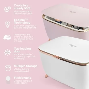 Cooluli Glam 9L Mini Skincare Fridge - Pink Elegance for Beauty