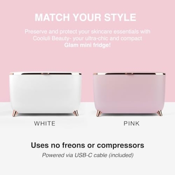 Cooluli Glam 9L Mini Skincare Fridge - Pink Elegance for Beauty