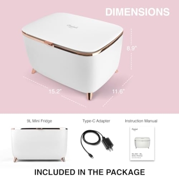 Cooluli Glam 9L Mini Skincare Fridge - Pink Elegance for Beauty