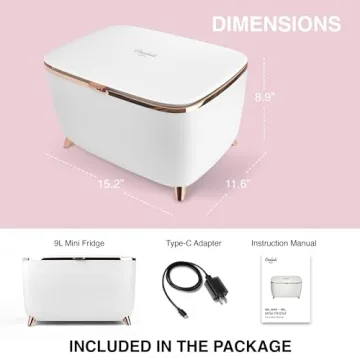 Cooluli Glam 9L Mini Skincare Fridge - Pink Elegance for Beauty
