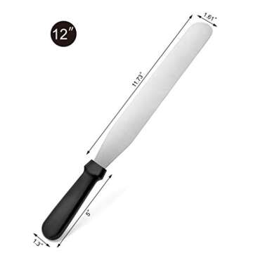 New Star Foodservice 38101 Straight Icing Spatula, 12-Inch Blade, 17-Inch Overall, Silver